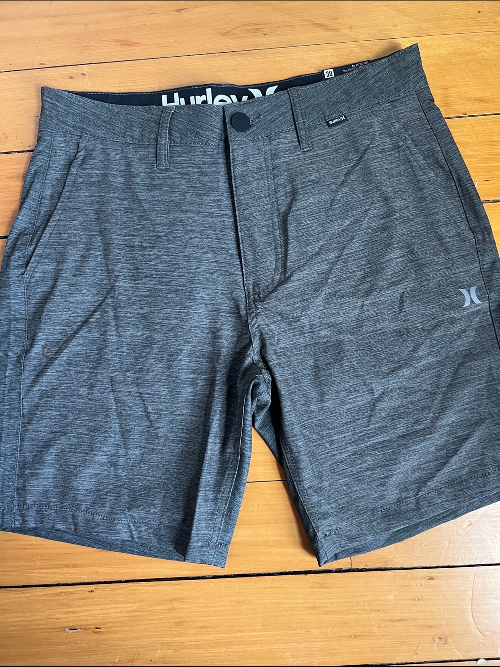 Hurley Charcoal Green Casual Shorts w30